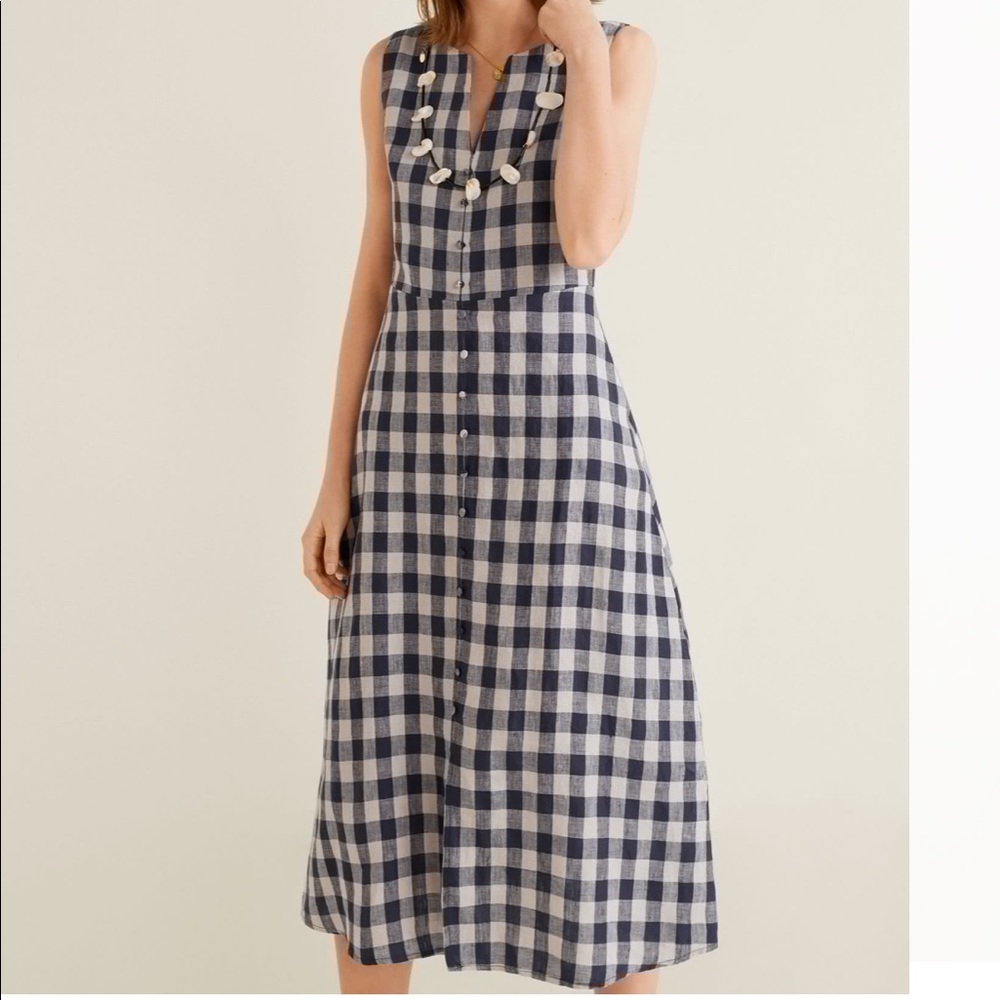 Mango summer Vichy check dress - Picture 7 of 8